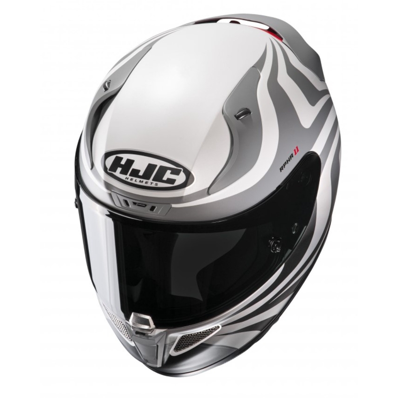 Integral-Motorradhelm HJC RPHA 11 Eldon MC10SF weiß-grau