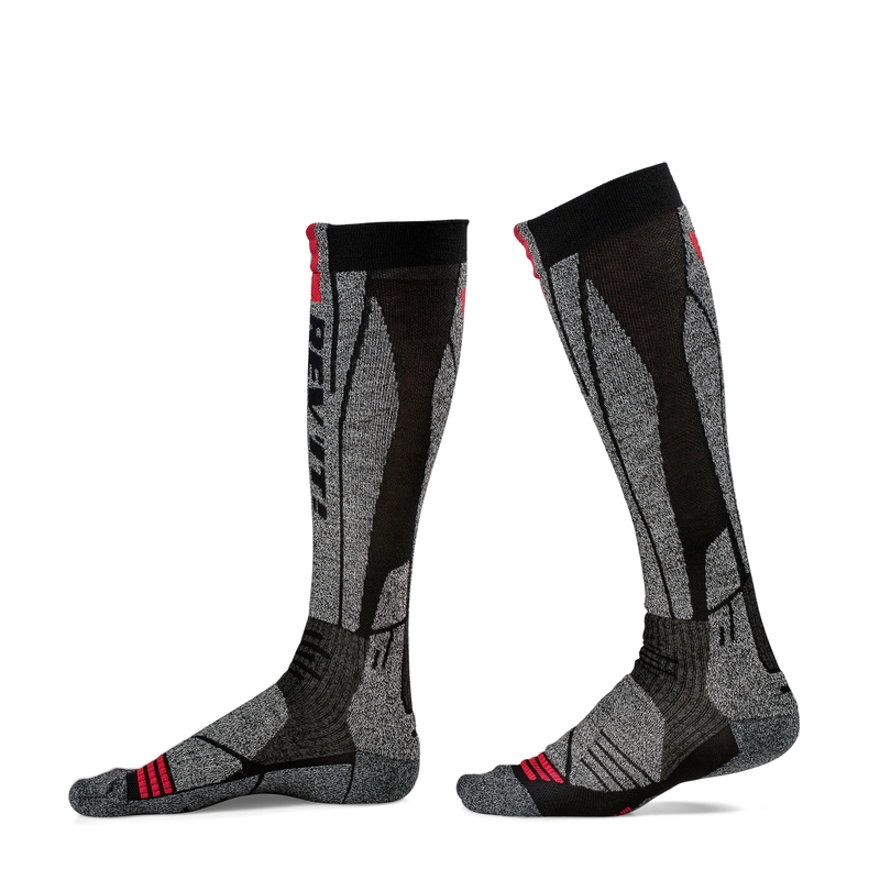 Motorradsocken Revit Kalahari grau und rot Ausverkauf