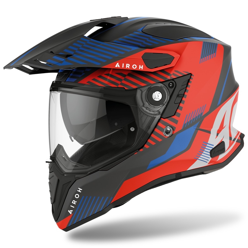 Endurohelm Airoh Commander Boost 2022 blau-rot matt