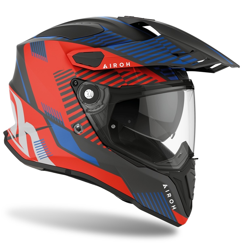 Endurohelm Airoh Commander Boost 2022 blau-rot matt