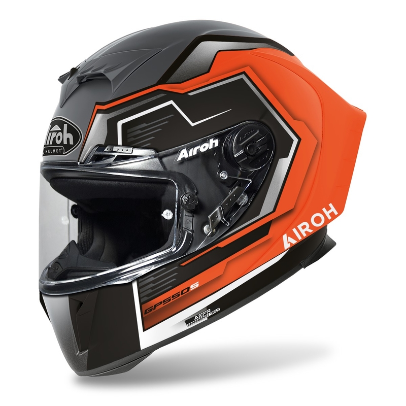 Airoh GP550 S Rush 2022 fluo orange matt Integral Motorradhelm Ausverkauf