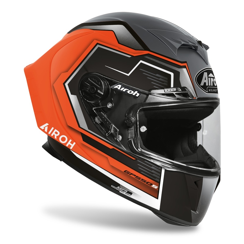 Airoh GP550 S Rush 2022 fluo orange matt Integral Motorradhelm Ausverkauf