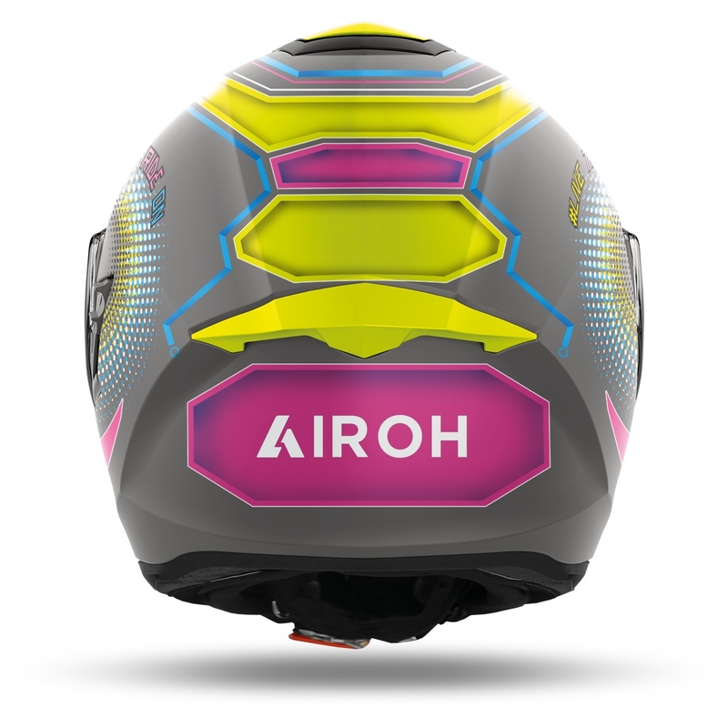 Integral-Motorradhelm Airoh ST.501 Power 2022 grau-blau-rosa-fluo gelb matt Ausverkauf