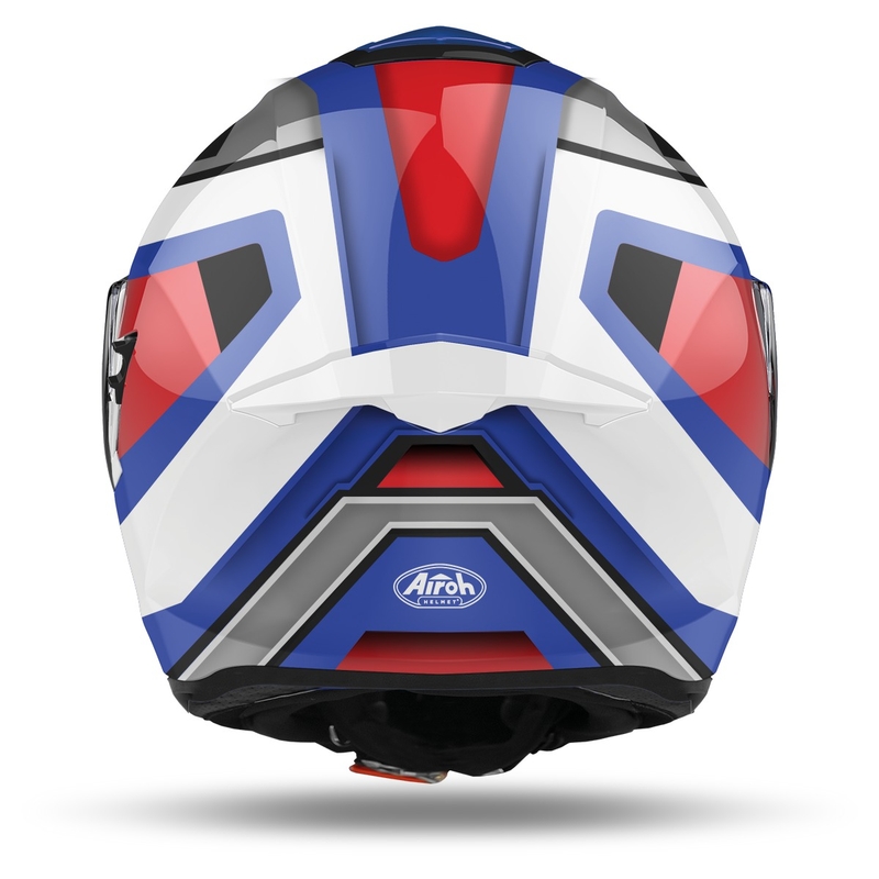Integral Motorradhelm Airoh ST.501 Square 2022 rot-blau glänzend Ausverkauf