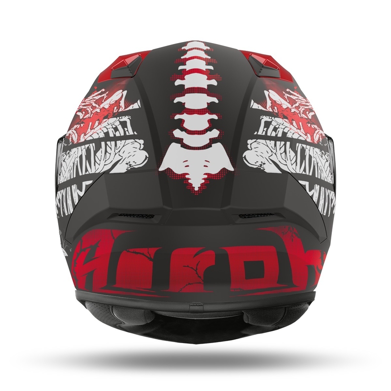 Integral Motorradhelm Airoh Valor Ribs 2022 weiß-rot-schwarz matt