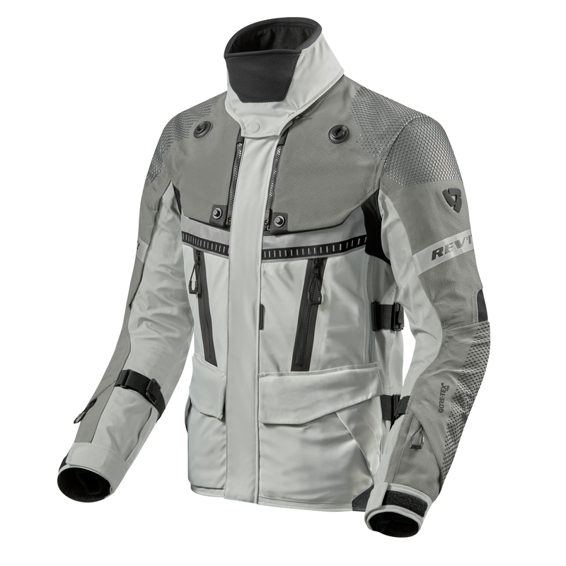 Revit Dominator 3 GTX Motorradjacke silber-grau