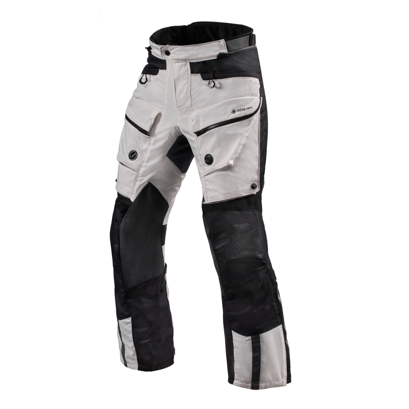 Revit Defender 3 GTX Motorradhose silber-schwarz verlängert