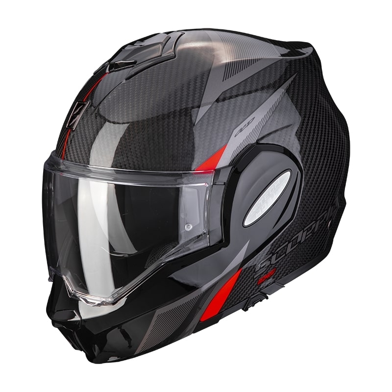 Scorpion EXO-TECH Carbon Top schwarz-roter Kipphelm