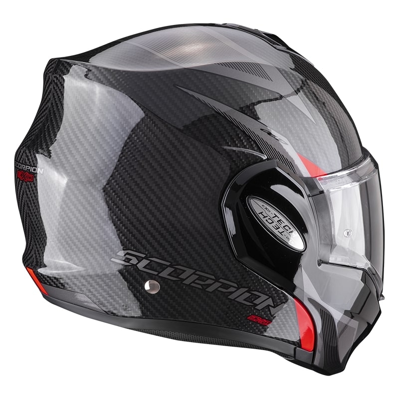 Scorpion EXO-TECH Carbon Top schwarz-roter Kipphelm
