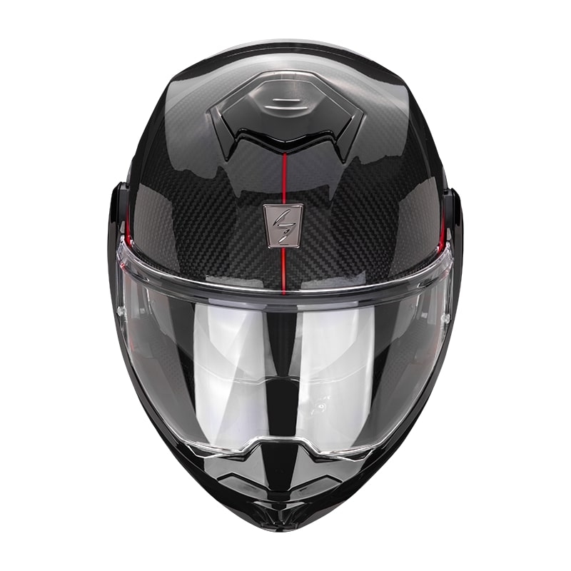 Scorpion EXO-TECH Carbon Top schwarz-roter Kipphelm