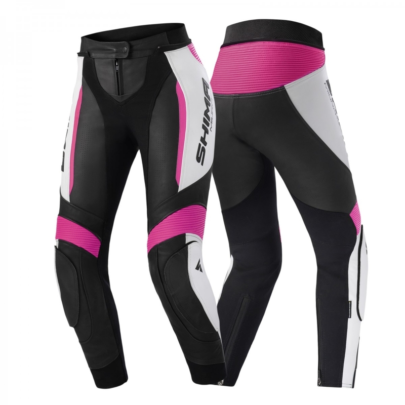 Shima Miura 2.0 Motorradhose für Damen in Schwarz, Weiß und Rosa