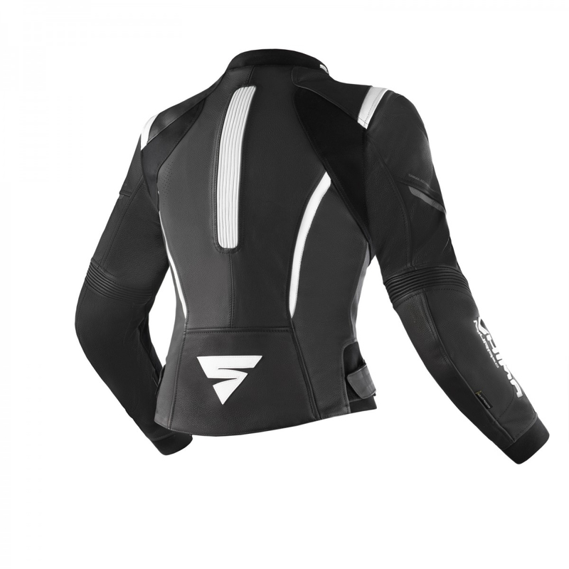 Shima Miura 2.0 Schwarz-Weiß-Motorradjacke für Frauen