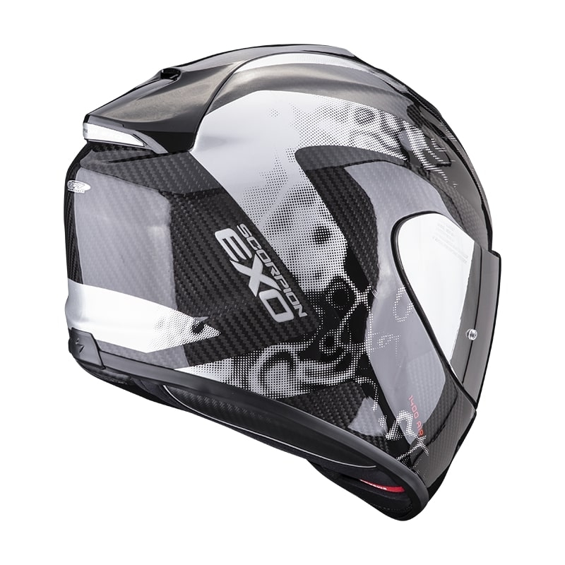 Integral Motorradhelm Scorpion EXO-1400 Carbon Air Cloner silber