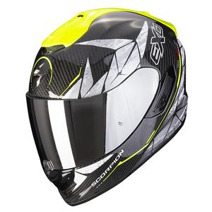 Integral Motorradhelm Scorpion EXO-1400 Carbon Air Aranea schwarz-fluo gelb