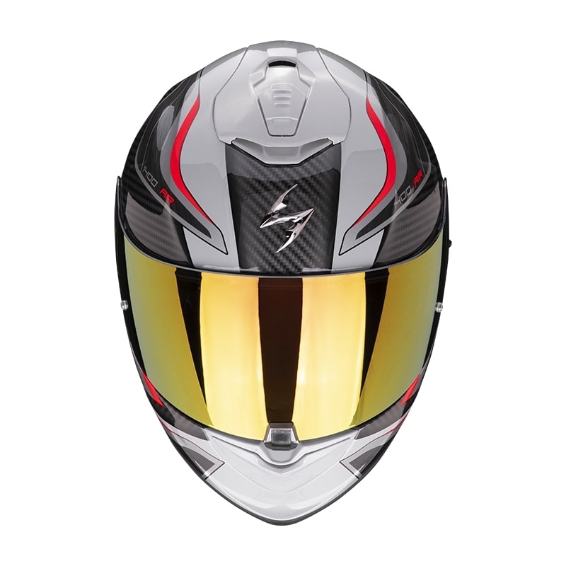 Integral Motorradhelm Scorpion EXO-1400 Air Attune grau-schwarz-rot Ausverkauf