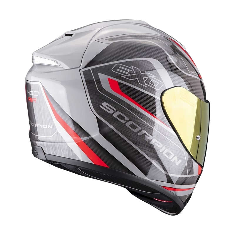 Integral Motorradhelm Scorpion EXO-1400 Air Attune grau-schwarz-rot Ausverkauf