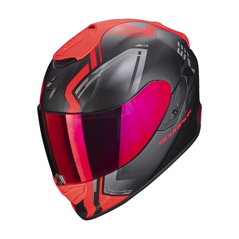 Integral Motorradhelm Scorpion EXO-1400 Air Corsa schwarz-rot matt