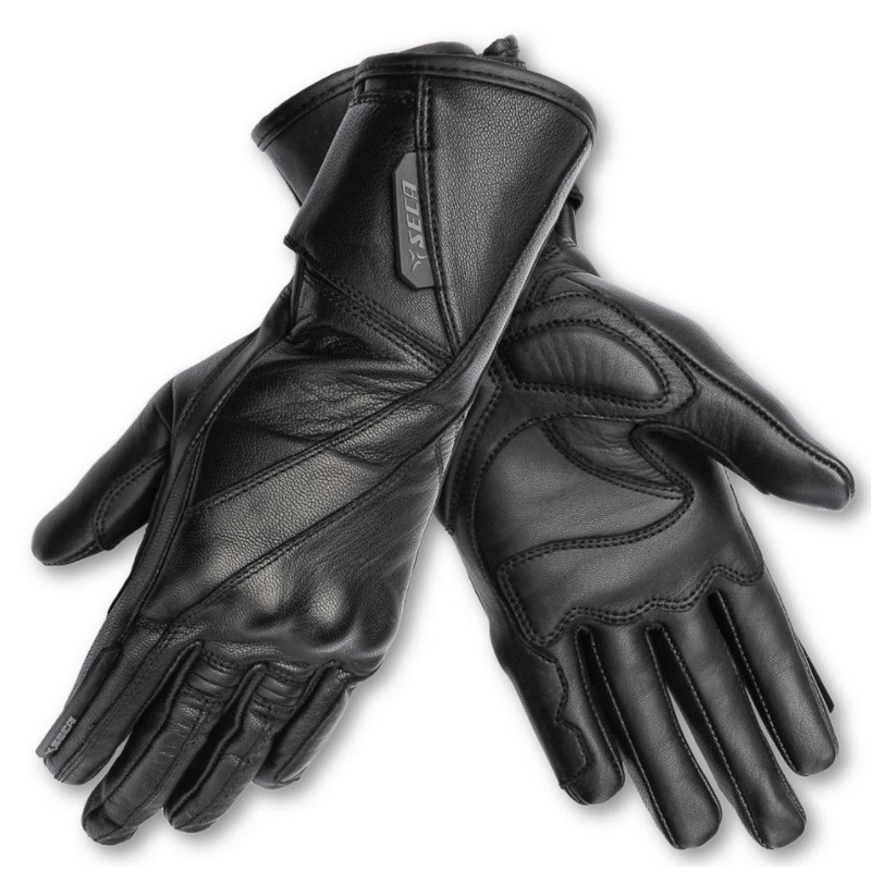 Damen-Motorradhandschuhe SECA Sheeva III schwarz Ausverkauf