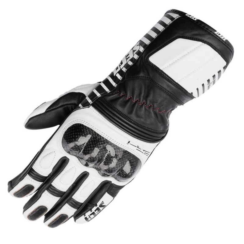 Motorradhandschuhe SECA Mercury IV schwarz und weiß Ausverkauf