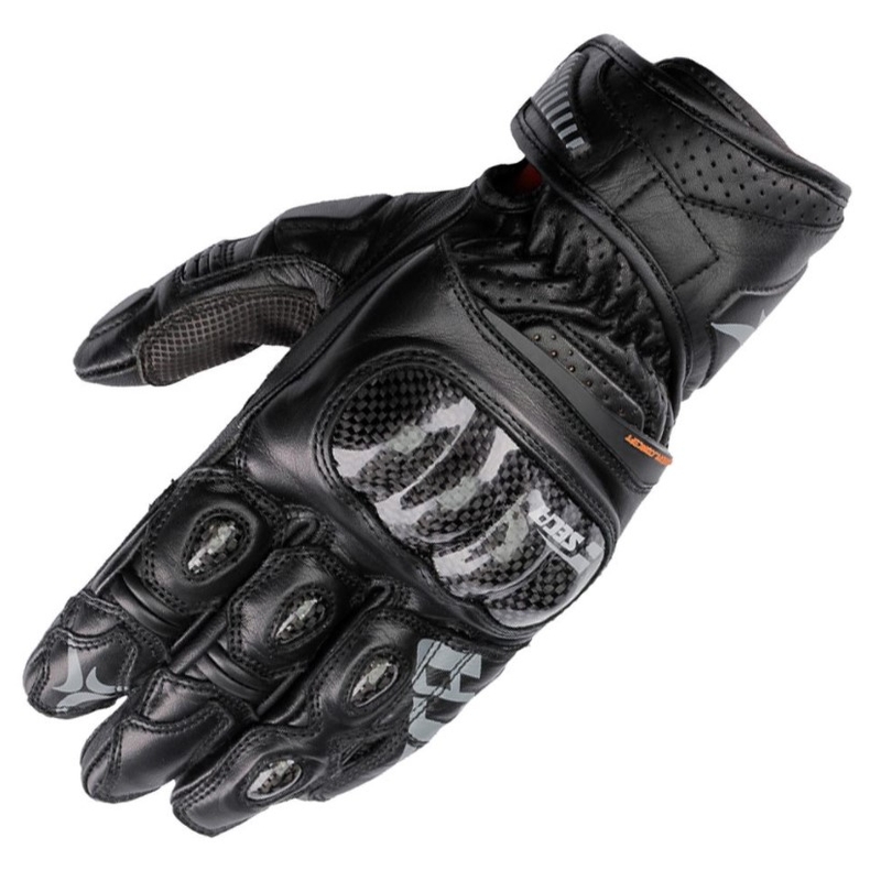 Motorradhandschuhe SECA Trackday Short schwarz