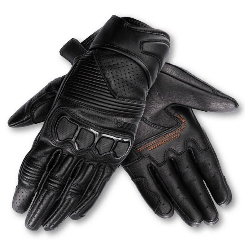 Motorradhandschuhe SECA Custom R Perforiert Schwarz Ausverkauf