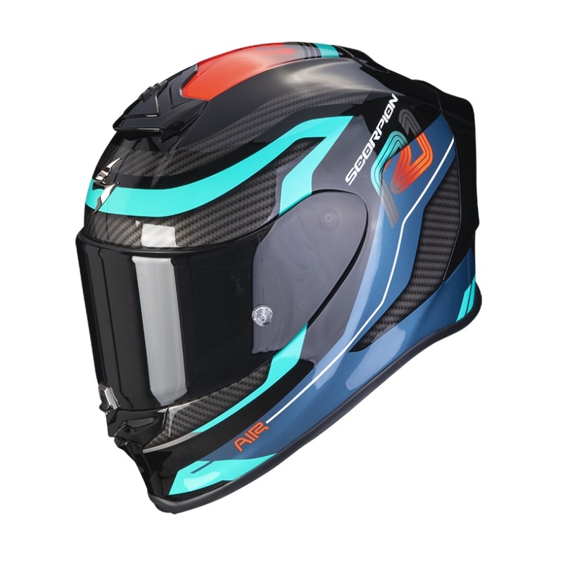 Integral-Motorradhelm SCORPION EXO-R1 AIR VATIS schwarz-blau-rot