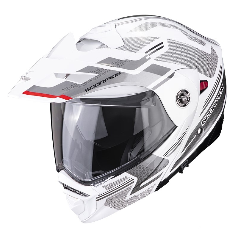 Motorradhelm SCORPION ADX-2 CARRERA perlweiß-silber