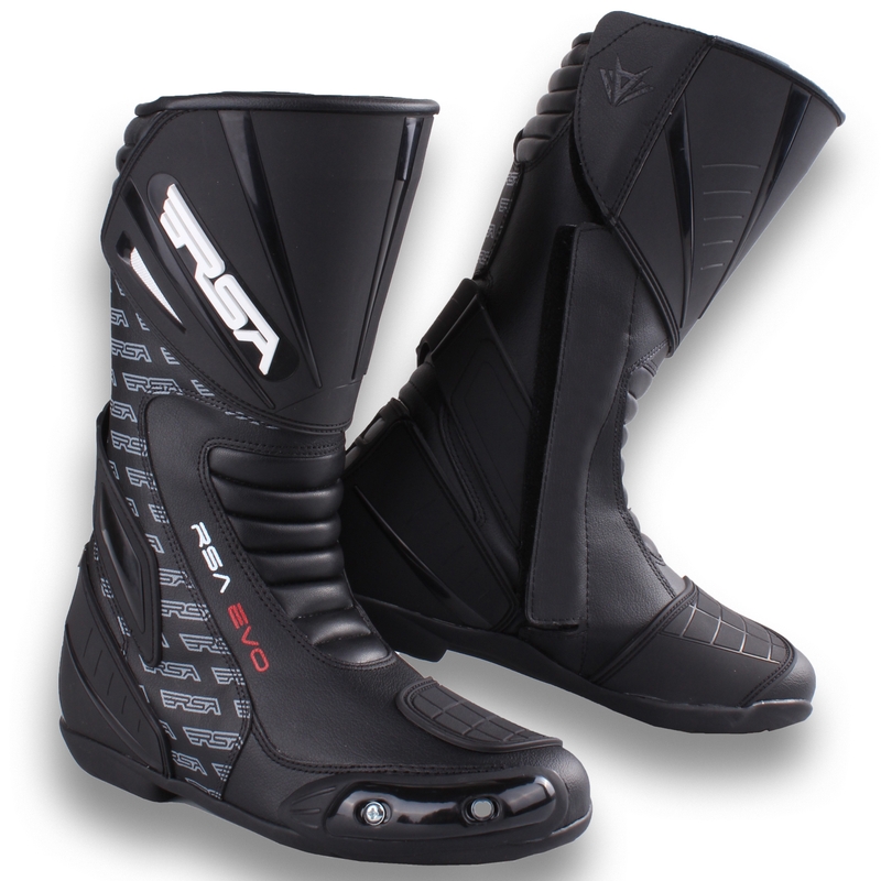 RSA Evo Schwarz Motorradstiefel Ausverkauf