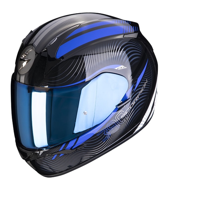 Integral-Motorradhelm SCORPION EXO-390 STING schwarz-blau