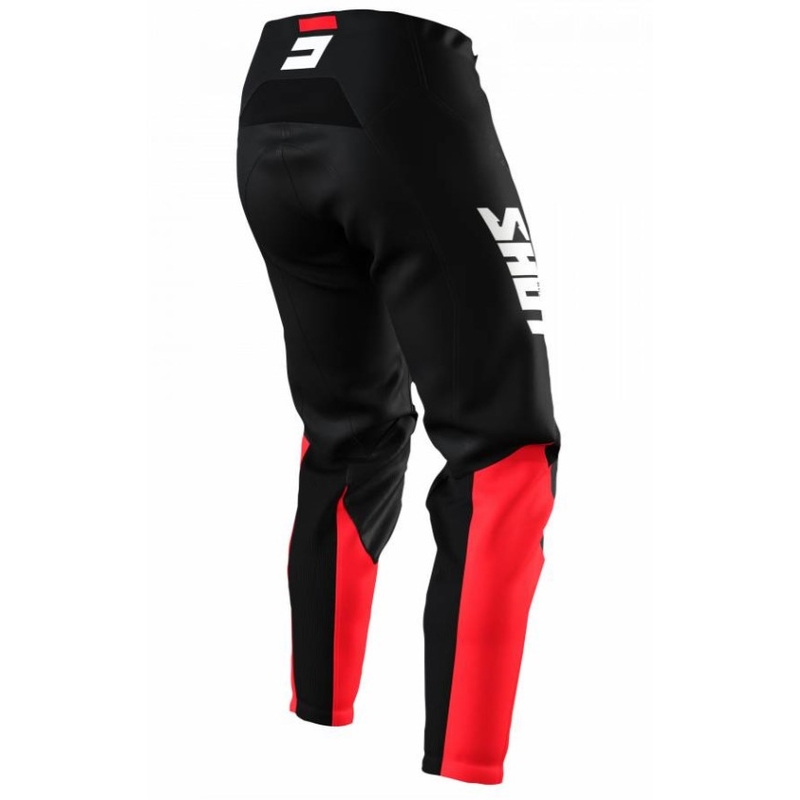 Motocross-Hose Shot Raw Burst Schwarz und Rot Ausverkauf