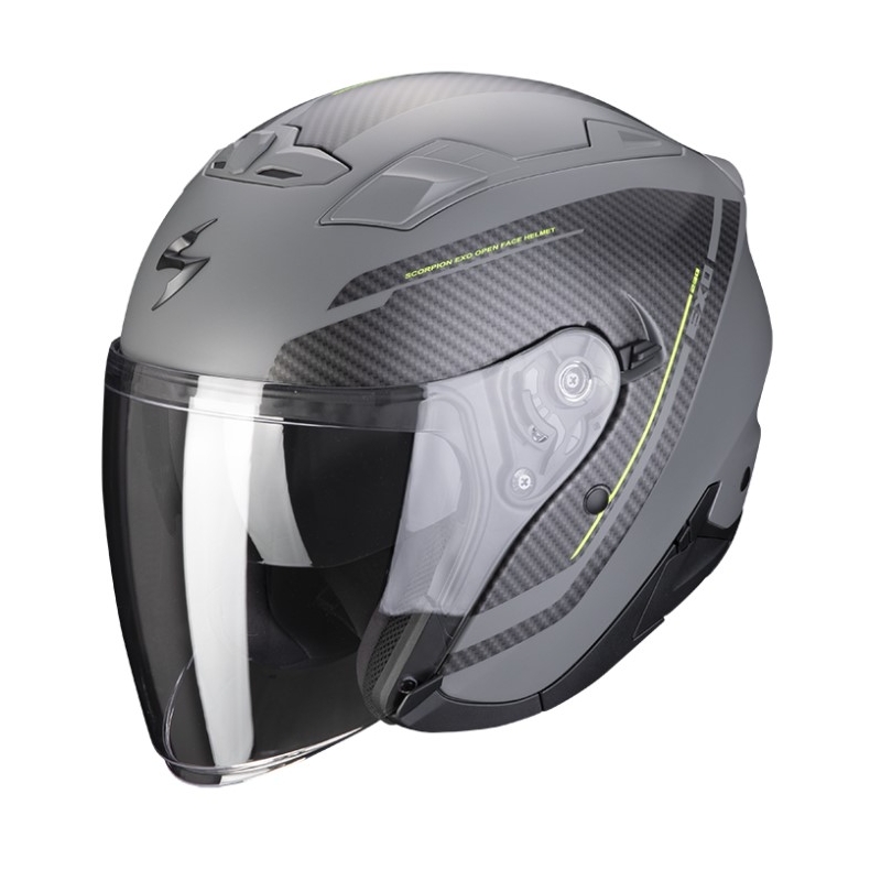 Offener Helm Scorpion EXO-230 FENIX Zement grau-schwarz matt