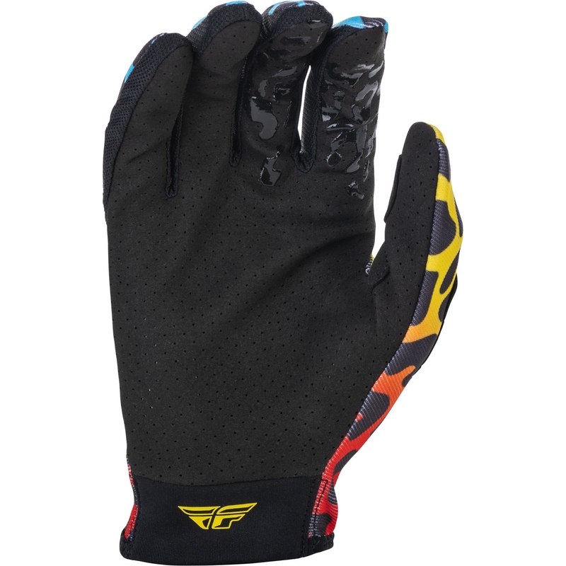 Motocross-Handschuhe FLY Racing Lite SE 2022 rot-gelb-blau Ausverkauf