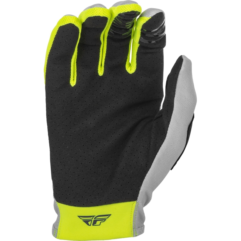 Motocross-Handschuhe FLY Racing Lite 2022 grau-blau-fluo gelb