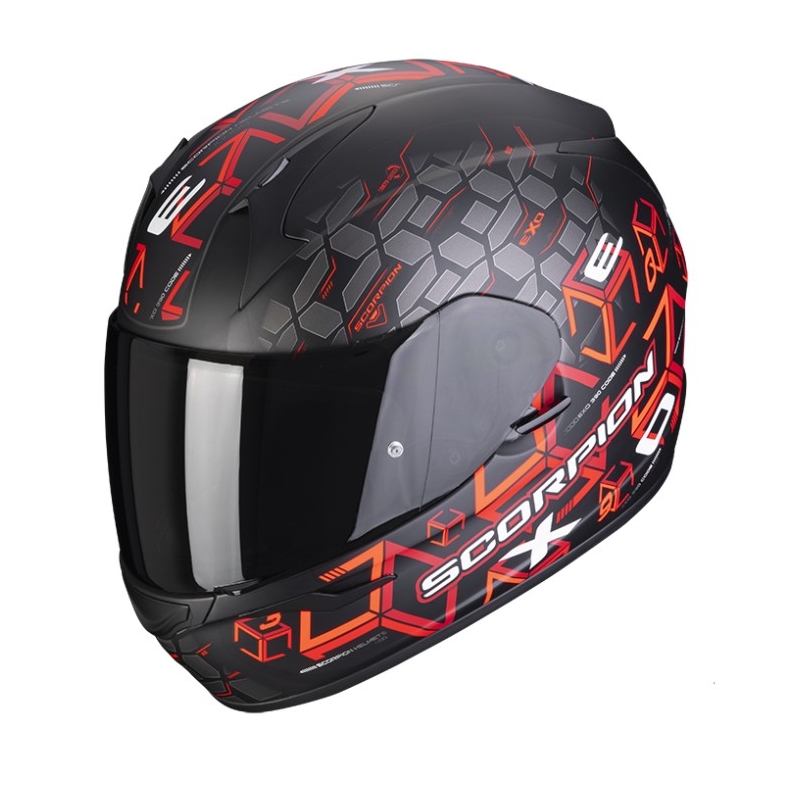 Integralhelm Scorpion EXO-390 Cube schwarz-rot
