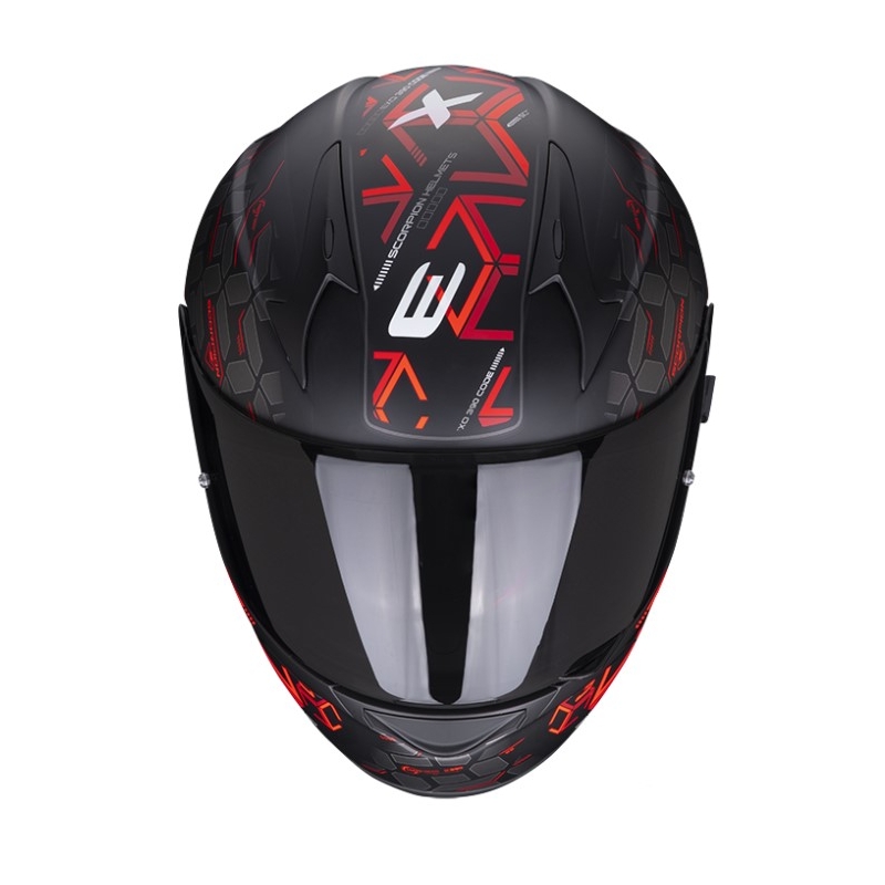 Integralhelm Scorpion EXO-390 Cube schwarz-rot