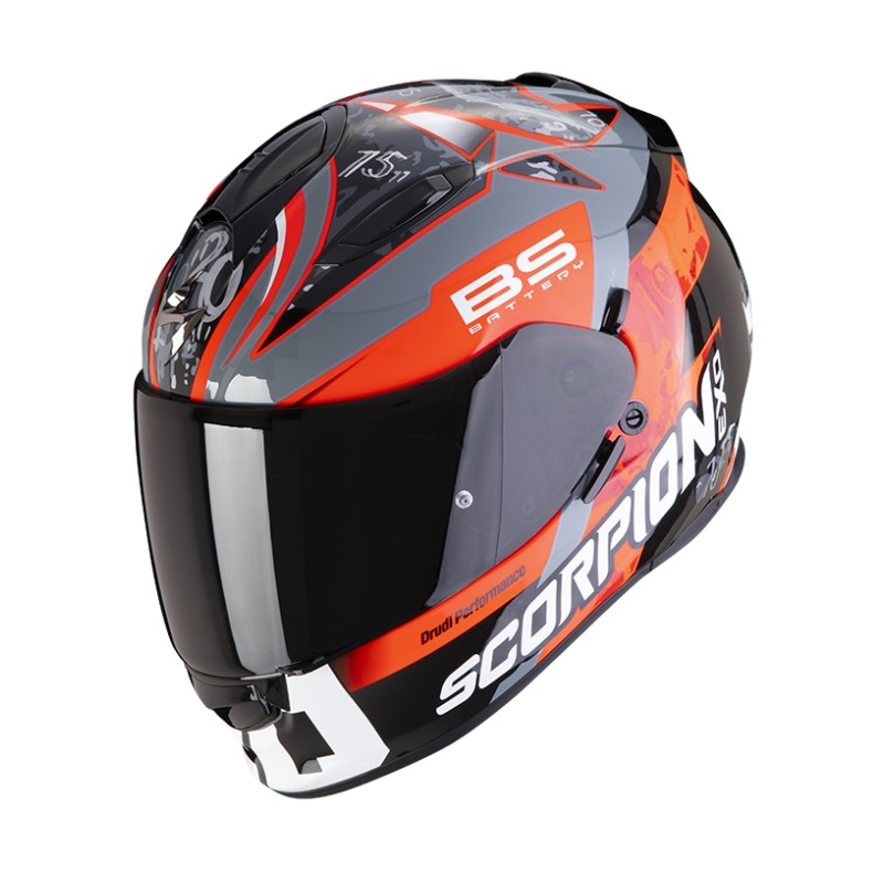 Integralhelm Scorpion EXO-491 FABIO QUARTARARO REPLICA orange-grau-schwarz