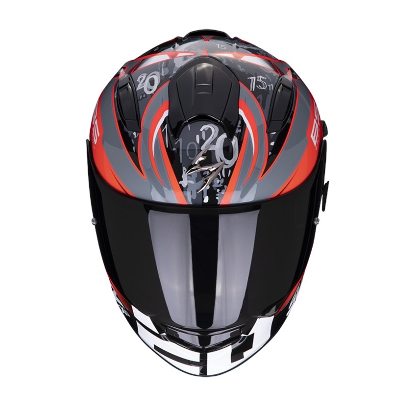 Integralhelm Scorpion EXO-491 FABIO QUARTARARO REPLICA orange-grau-schwarz