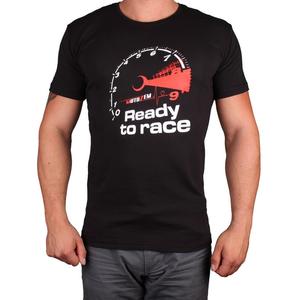T-shirt s motivem MotoZem Ready to race schwarz Ausverkauf