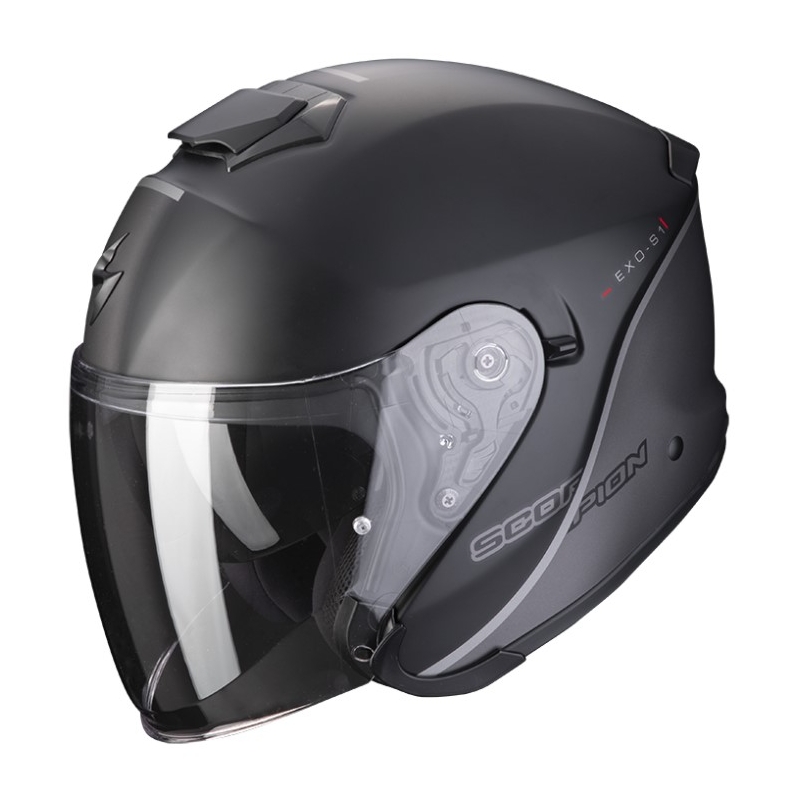 Offener Helm Scorpion EXO-S1 ESSENCE matt schwarz-silber