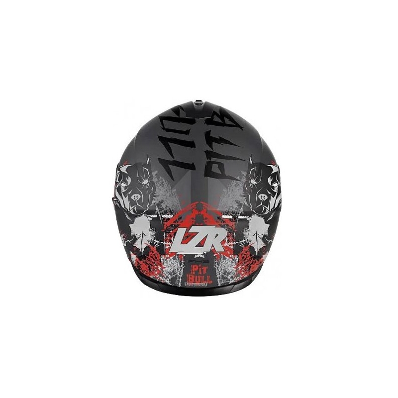 Integral Motorradhelm Lazer FH3 Pitbull 3 schwarz-rot-weiß