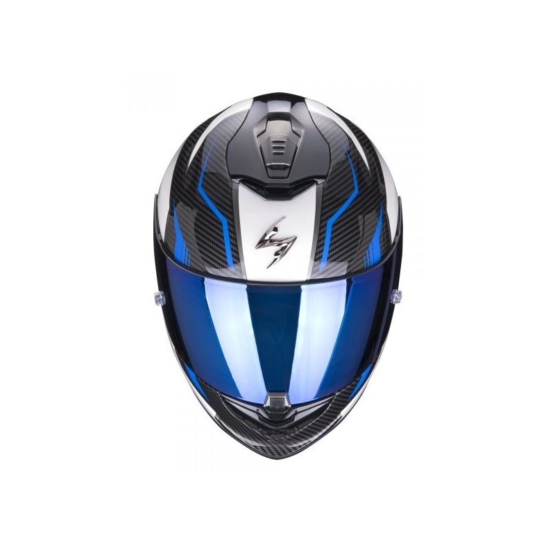 Integral Motorradhelm Scorpion EXO-1400 Air Fortuna weiß-blau