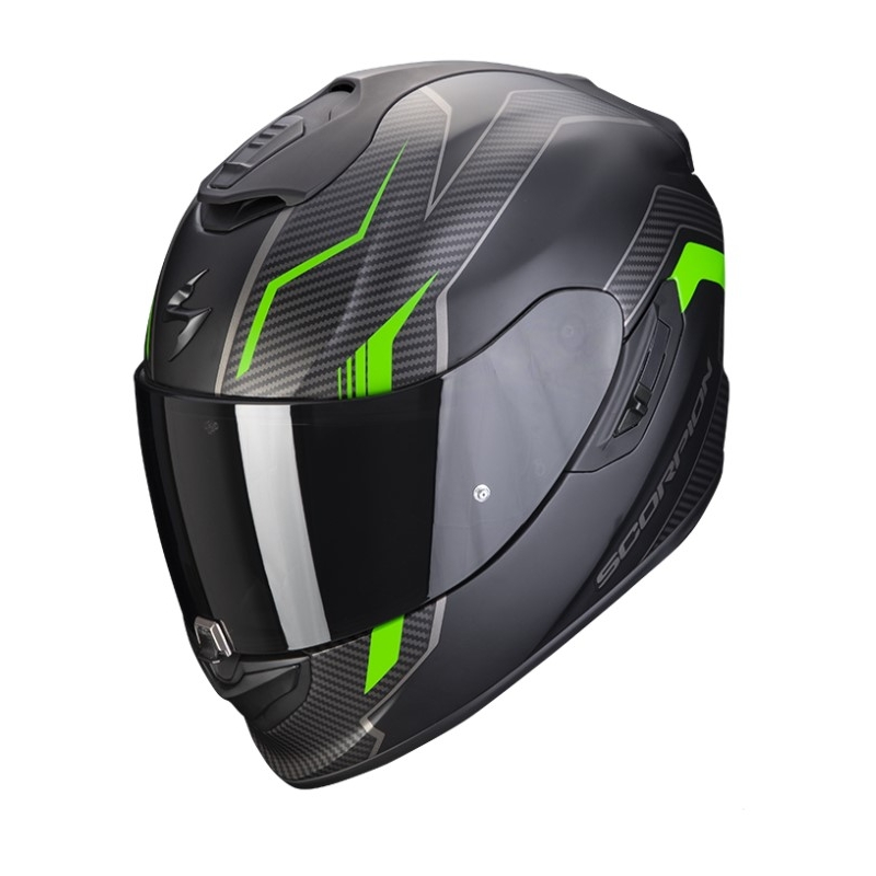 Integral Motorradhelm Scorpion EXO-1400 Air Fortuna schwarz-grün matt Ausverkauf