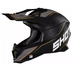Motocross-Helm Shot Lite Prisma schwarz-gold Ausverkauf