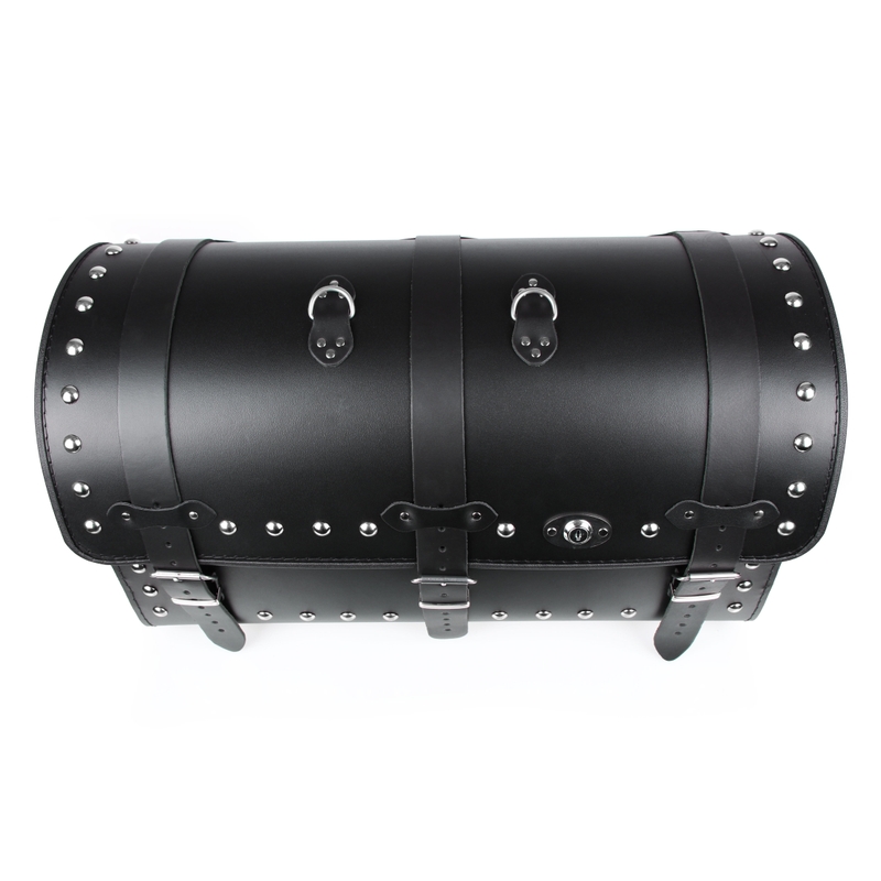 Chopper RSA-8B Motorradkoffer aus Leder mit Schloss