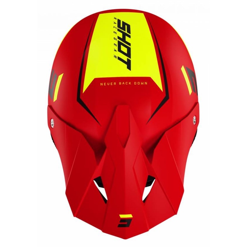 Motocross-Helm Shot Furious Chase schwarz-gelb-rot