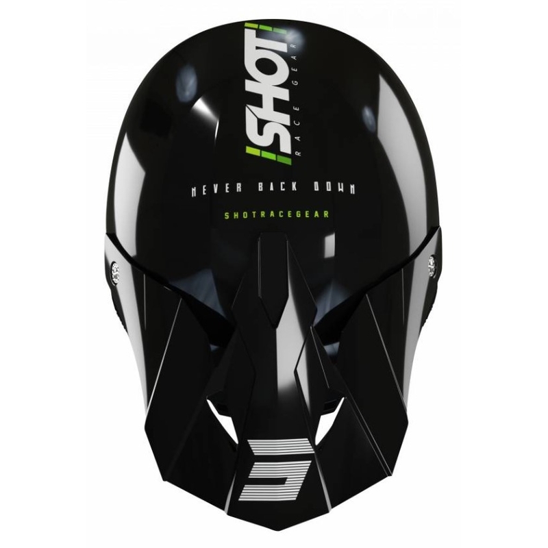 Motocross Helm Shot Furious Story schwarz-grün Ausverkauf
