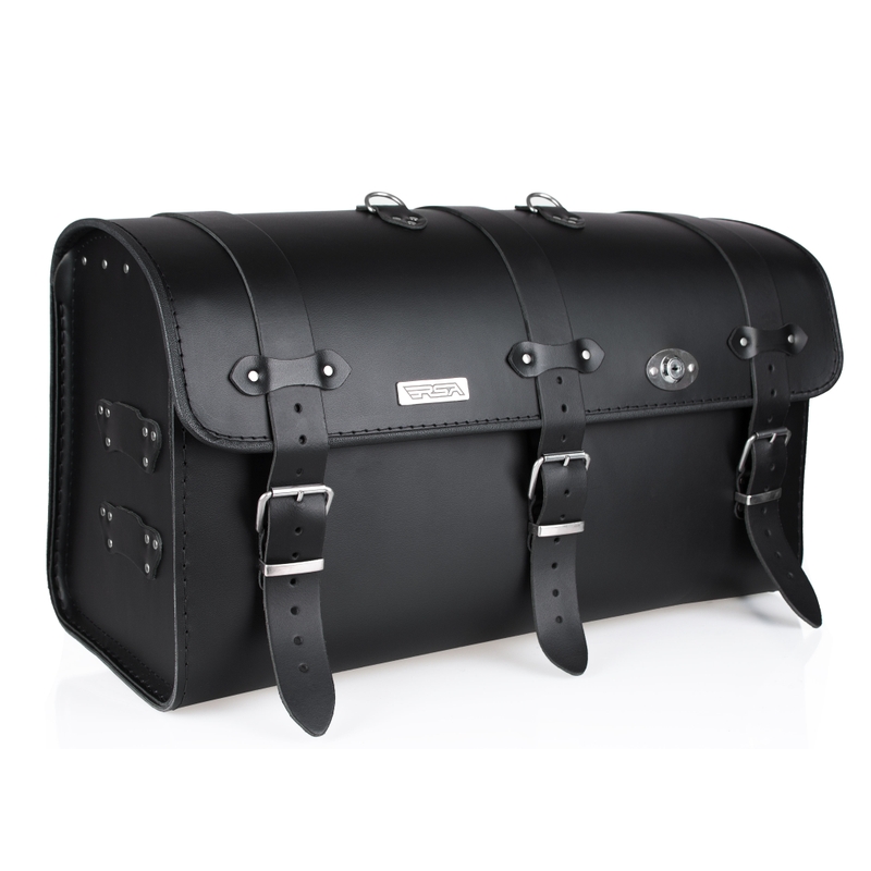 Chopper RSA-18A Motorradkoffer aus Leder mit Schloss