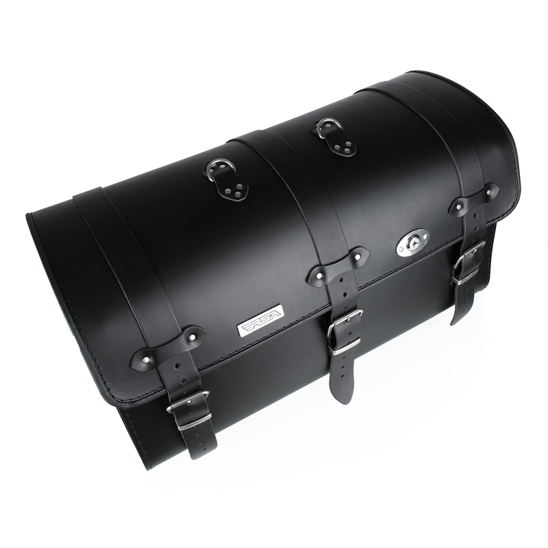 Chopper RSA-18A Motorradkoffer aus Leder mit Schloss