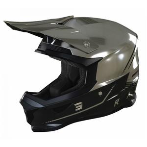 Motocross Helm Shot Furious Raw 3.0 schwarz-chrom Ausverkauf