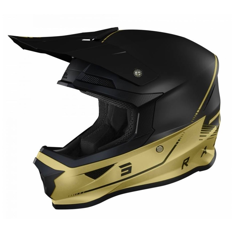 Motocross Helm Shot Furious Raw 3.0 schwarz-gold Ausverkauf